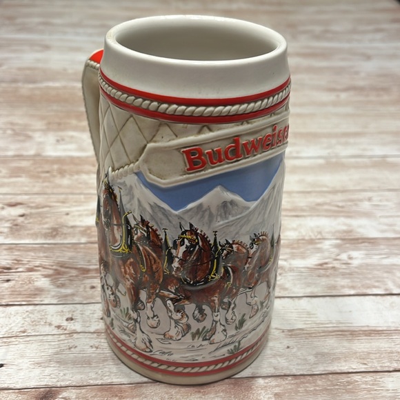 1985 Budweiser Stein Hitch journeying snow-capped mtns on a crisp winter’s morn - Picture 3 of 9
